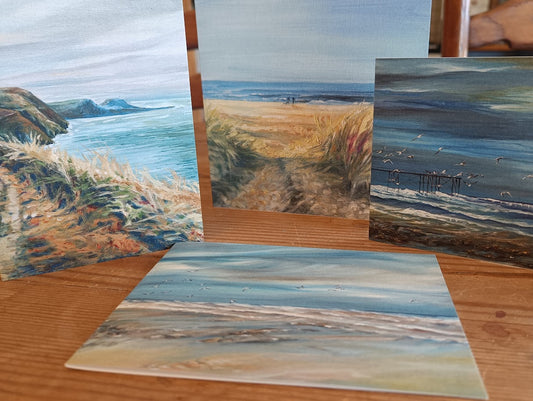 4 pack of Seascape Cards