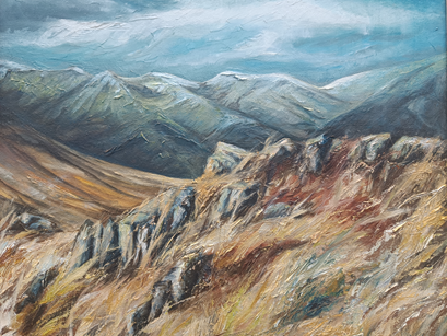 Light on the Hills - oil on canvas