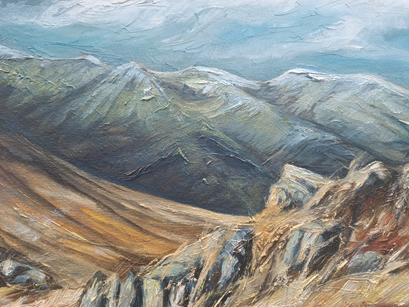 Light on the Hills - oil on canvas