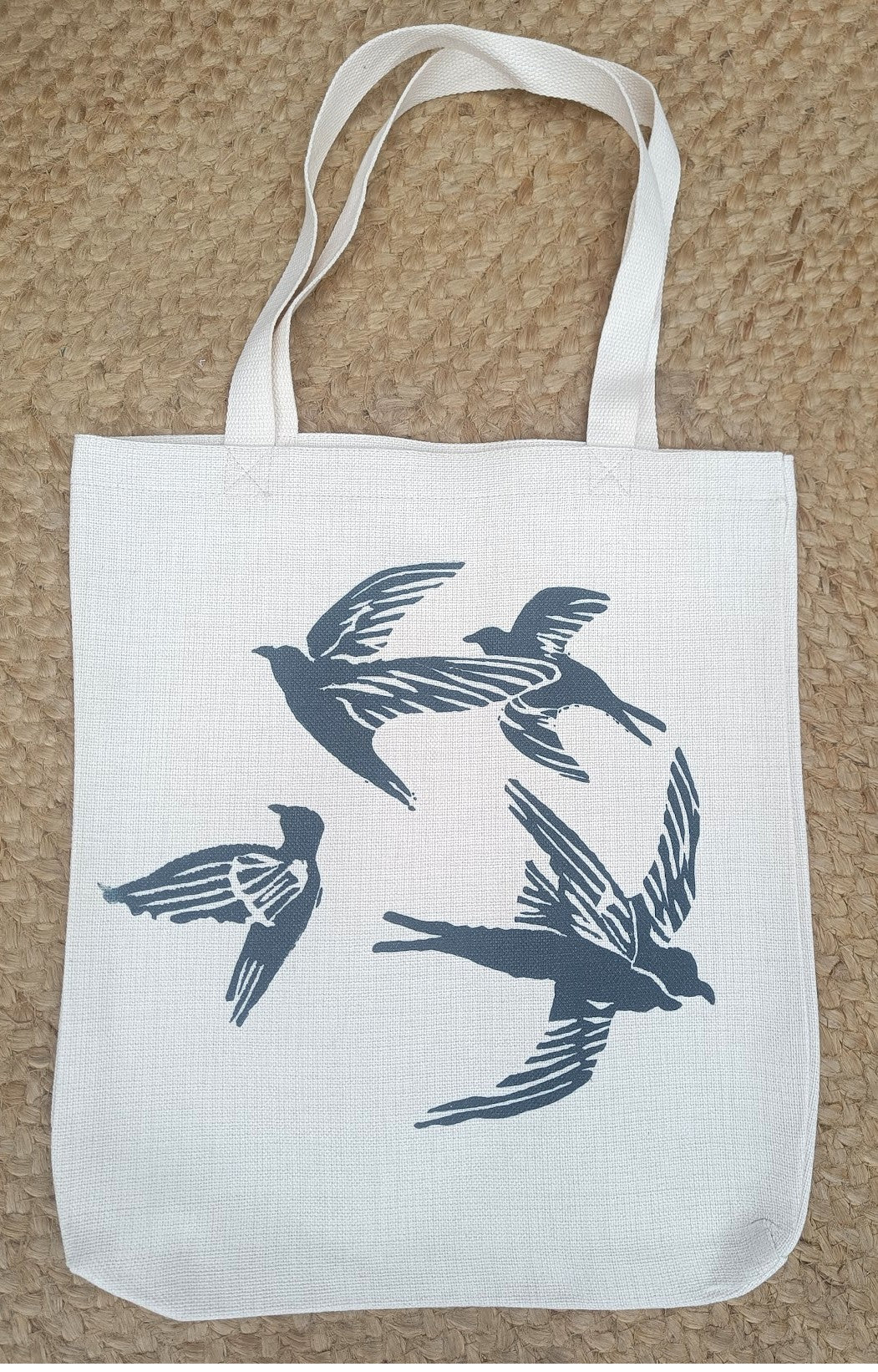 'Circling Swifts' Linen Tote Bags