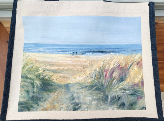 'The Beach' Jute Bag