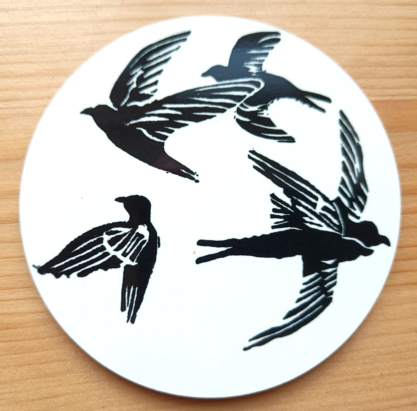 4 Circling Swift Round Coasters